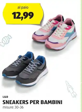 ALDI L&D SNEAKERS PER BAMBINI offerta