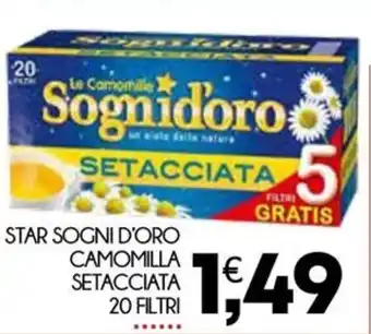 Enne Market STAR SOGNI D'ORO CAMOMILLA SETACCIATA 20 FILTRI offerta