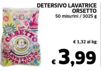 Ecu Discount DETERSIVO LAVATRICE ORSETTO 50 misurini / 3025 g offerta