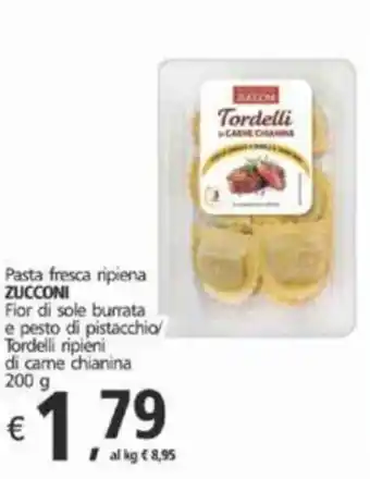 Alter Discount Pasta fresca ripiena ZUCCONI Fior di sole burrata e pesto di pistacchio 200 g offerta