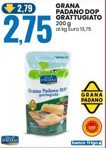 Eurospin GRANA PADANO DOP GRATTUGIATO 200 g offerta