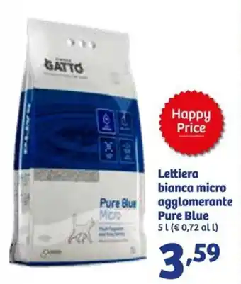 In'S Mercato Lettiera bianca micro agglomerante Pure Blue 5 L offerta