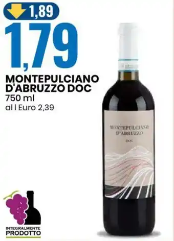 Eurospin MONTEPULCIANO D'ABRUZZO DOC 750 ml offerta