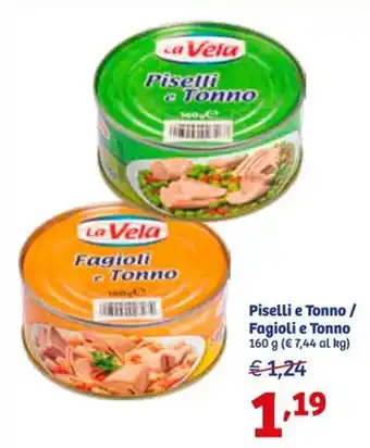 In'S Mercato Piselli e Tonno / Fagioli e Tonno 160 g offerta