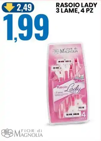 Eurospin FIOR di MAGNOLIA RASOIO LADY 3 LAME, 4 PZ offerta