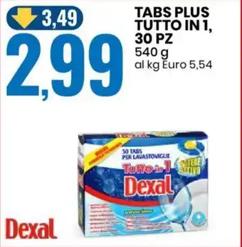Eurospin Dexal TABS PLUS TUTTO IN 1, 30 PZ 540 g offerta
