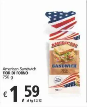 Alter Discount American Sandwich FIOR DI FORNO 750 g offerta