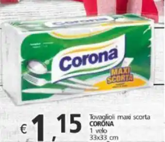 Alter Discount Tovaglioli maxi scorta CORONA 1 velo 33x33 cm offerta