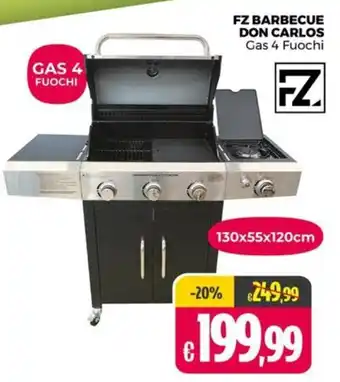 Franzy's FZ BARBECUE DON CARLOS Gas 4 Fuochi offerta