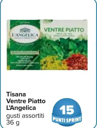 Carrefour Tisana Ventre Piatto L'Angelica gusti assortiti 36 g offerta