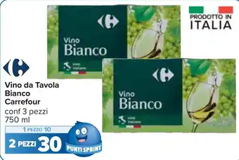 Carrefour Vino da Tavola Bianco Carrefour 750 ml offerta