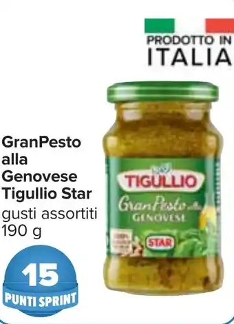 Carrefour GranPesto alla Genovese Tigullio Star gusti assortiti 190 g offerta