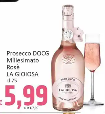 Paghi Poco Prosecco DOCG Millesimato Rosè LA GIOIOSA cl 75 offerta