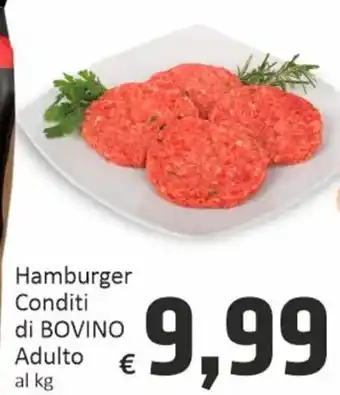 Paghi Poco Hamburger Conditi di BOVINO Adulto offerta