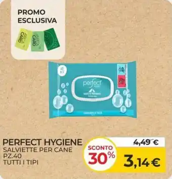 Arcaplanet PERFECT HYGIENE SALVIETTE PER CANE PZ.40 TUTTI I TIPI offerta