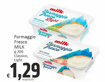 Paghi Poco Formaggio Fresco MILK g 200 Classico, Light offerta