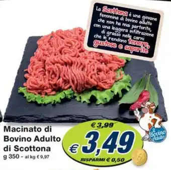 Prix Quality Macinato di Bovino Adulto di Scottona g 350 offerta