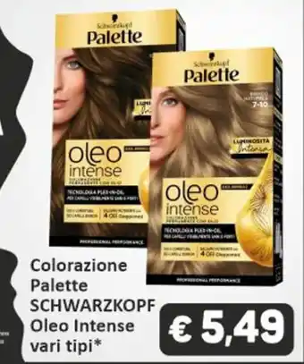 Paghi Poco Colorazione Palette SCHWARZKOPF oleo intense vari tipi offerta