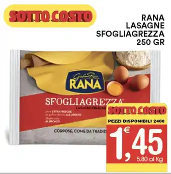 Gecop RANA LASAGNE SFOGLIAGREZZA 250 GR offerta