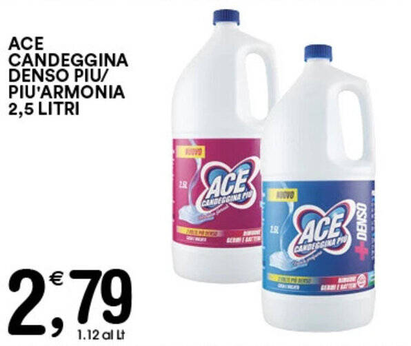 ACE CANDEGGINA DENSO PIU/ PIU'ARMONIA 2,5 LITRI offerta di Gecop