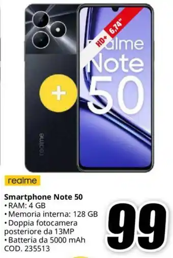 MediaWorld realme Smartphone Note 50 offerta