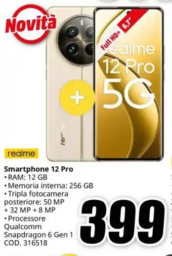 MediaWorld realme Smartphone 12 Pro offerta