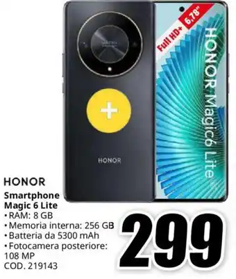 MediaWorld HONOR Smartphone Magic 6 Lite offerta