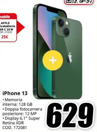 MediaWorld iPhone 13 offerta