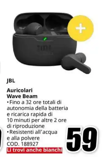 MediaWorld JBL Auricolari Wave Beam offerta