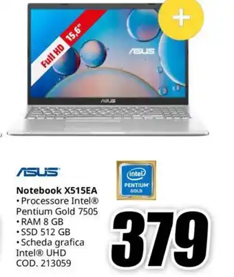 MediaWorld Asus Notebook X515EA offerta