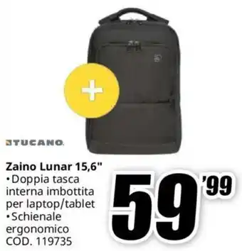MediaWorld JTUCANO. Zaino Lunar 15,6" offerta