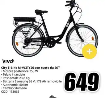 MediaWorld VIVO City E-Bike M-VCITY26 con ruote da 26” offerta