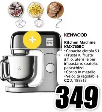 MediaWorld KENWOOD Kitchen Machine KMX760BC offerta