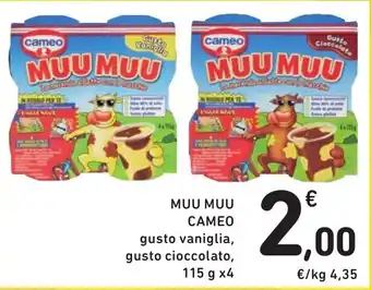 Spazio Conad MUU MUU CAMEO gusto vaniglia, gusto cioccolato, 115 g x4 offerta