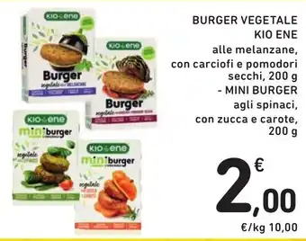 Spazio Conad BURGER VEGETALE KIO ENE 200 g - - MINI BURGER agli spinaci, 200 g offerta