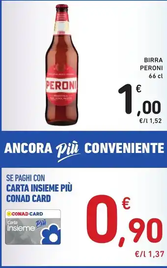 Spazio Conad BIRRA PERONI 66 cl offerta