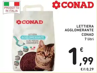 Spazio Conad LETTIERA AGGLOMERANTE CONAD 7 litri offerta