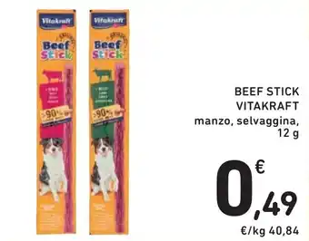 Spazio Conad BEEF STICK VITAKRAFT manzo, selvaggina, 12 g offerta