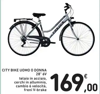 Spazio Conad CITY BIKE UOMO O DONNA 28'' 6V offerta