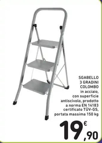 Spazio Conad SGABELLO 3 GRADINI COLOMBO 150 kg offerta