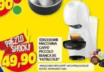 Risparmio Casa EDG110.WB MACCHINA CAFFE PICCOLO BIANCA XS HOT&COLD offerta