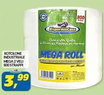 Risparmio Casa ROTOLONE INDUSTRIALE MEGA 2 VELI 800 STRAPPI offerta