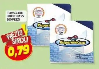 Risparmio Casa TOVAGLIOLI 33X33 CM 2V 100 PEZZI offerta