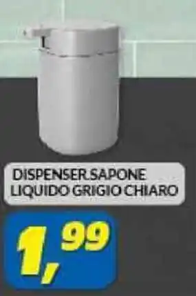 Risparmio Casa DISPENSER SAPONE LIQUIDO GRIGIO CHIARO offerta