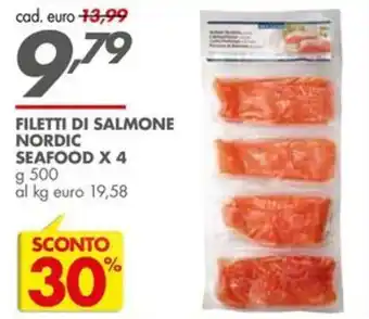 Italmark FILETTI DI SALMONE NORDIC SEAFOOD X 4 g 500 offerta