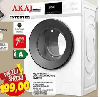 Risparmio Casa AQUA71200AK-TL LAVATRICE 7KG MOTORE INVERTER offerta