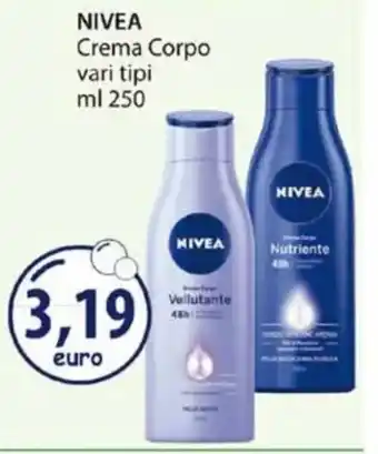 Acqua & Sapone NIVEA Crema Corpo vari tipi ml 250 offerta