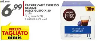 Italmark CAPSULE CAFFÈ ESPRESSO NESCAFÉ DOLCE GUSTO X 30 g 186 offerta