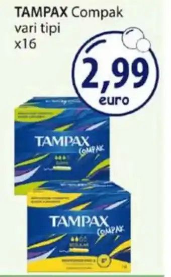 Acqua & Sapone TAMPAX Compak vari tipi x16 offerta