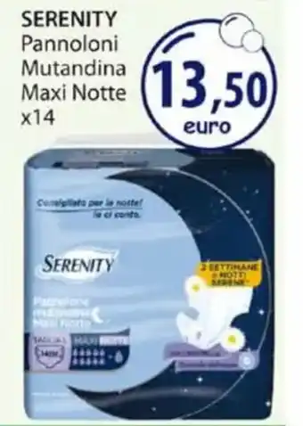 Acqua & Sapone SERENITY Pannoloni Mutandina Maxi Notte x14 offerta